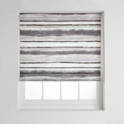 Collection Wash Stripe Daylight Roller Blind - 3ft - Grey.